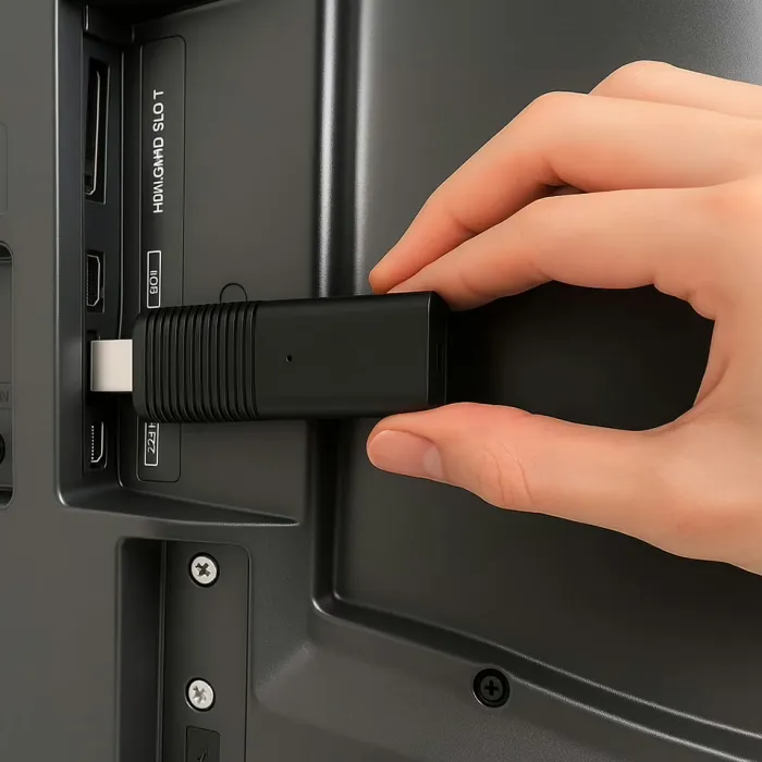 Plug HDMI stick into TV