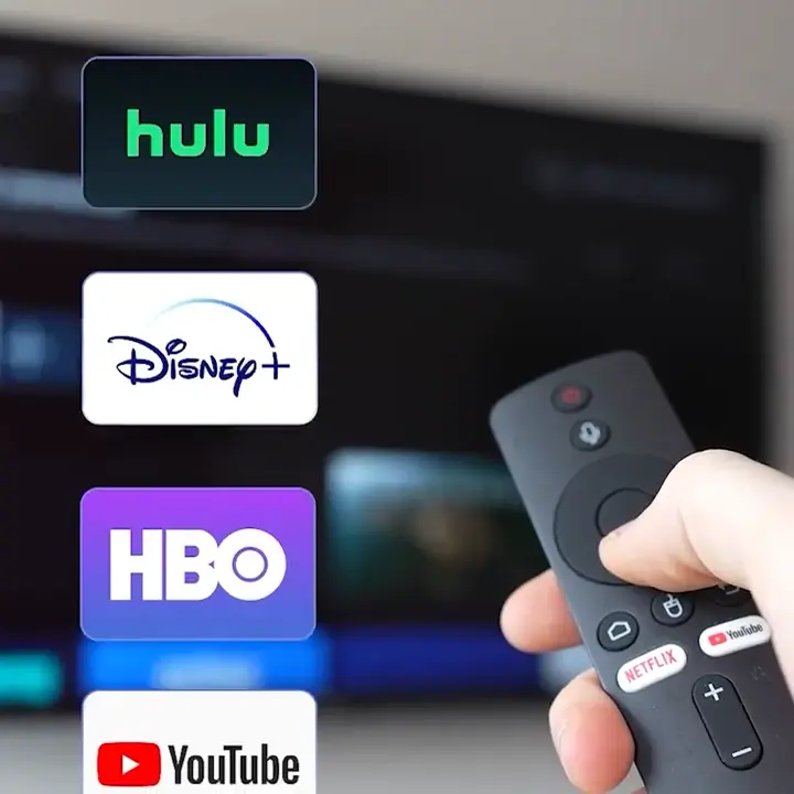 Streaming apps on TV and remote